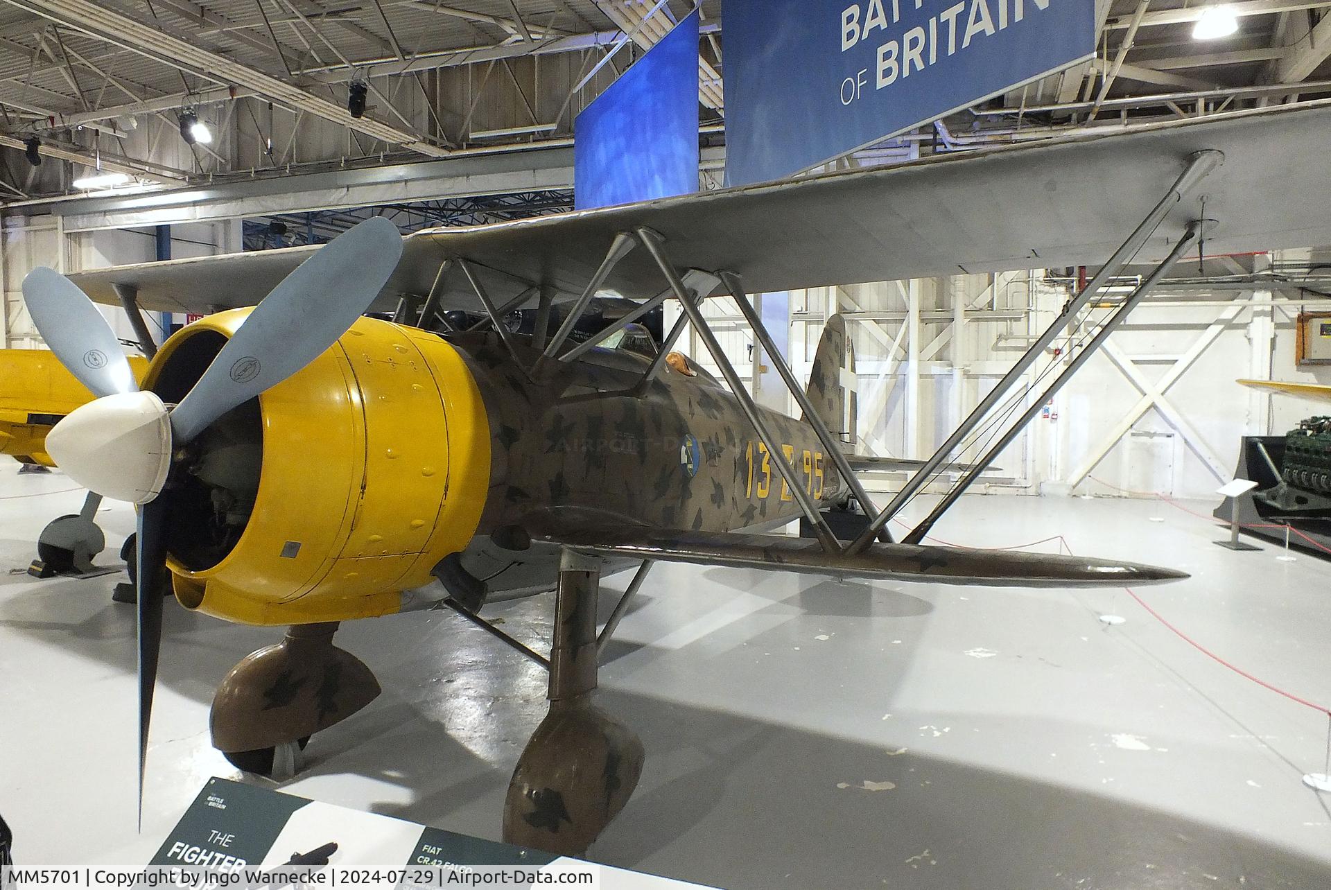MM5701, Fiat CR.42 Falco C/N Not found MM5701, FIAT CR.42 Falco at the RAF Museum Hendon
