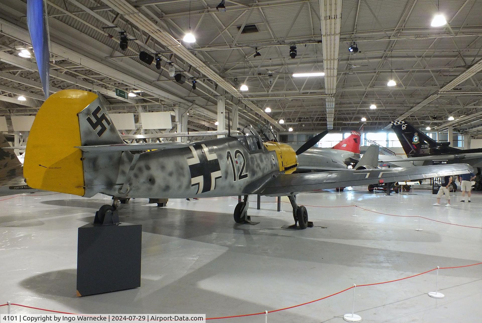 4101, 1940 Messerschmitt Bf-109E-3/B C/N 4101, Messerschmitt Bf 109E-3/B at the RAF Museum Hendon