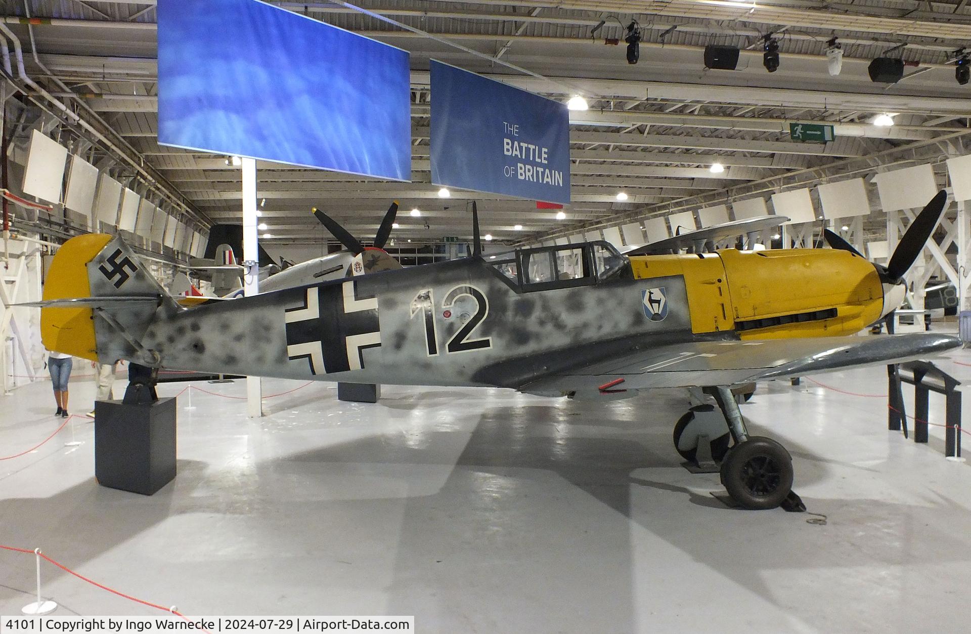 4101, 1940 Messerschmitt Bf-109E-3/B C/N 4101, Messerschmitt Bf 109E-3/B at the RAF Museum Hendon