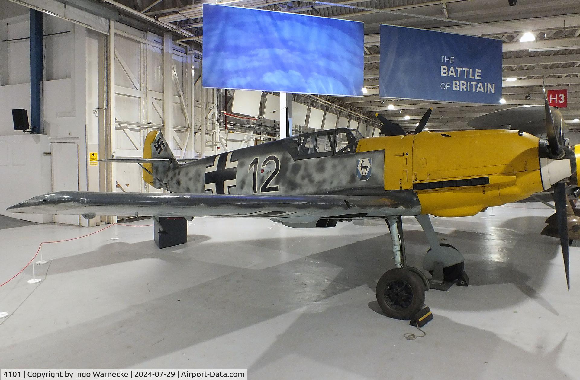 4101, 1940 Messerschmitt Bf-109E-3/B C/N 4101, Messerschmitt Bf 109E-3/B at the RAF Museum Hendon