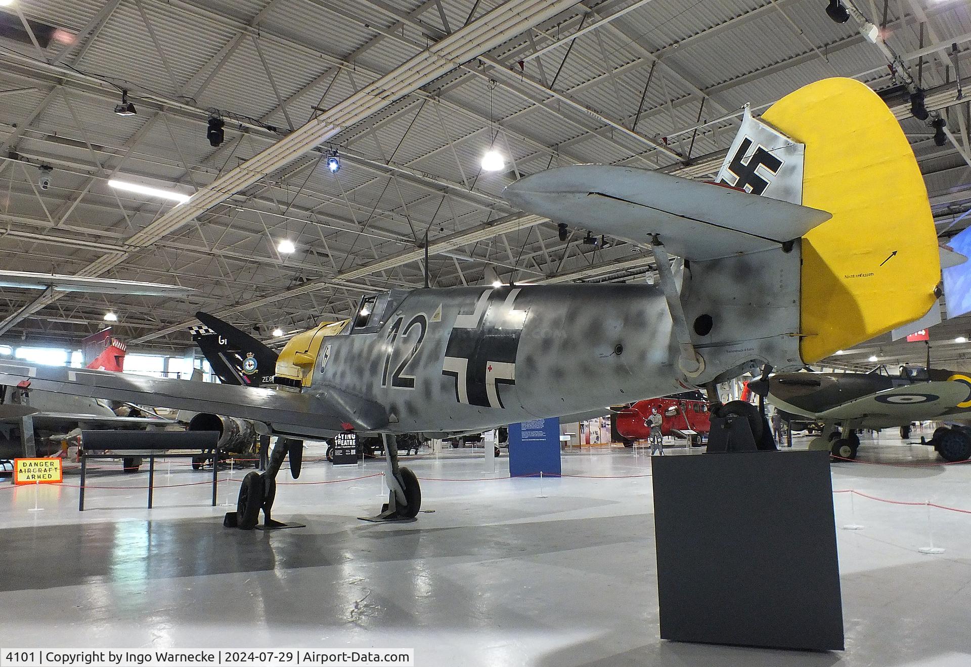 4101, 1940 Messerschmitt Bf-109E-3/B C/N 4101, Messerschmitt Bf 109E-3/B at the RAF Museum Hendon