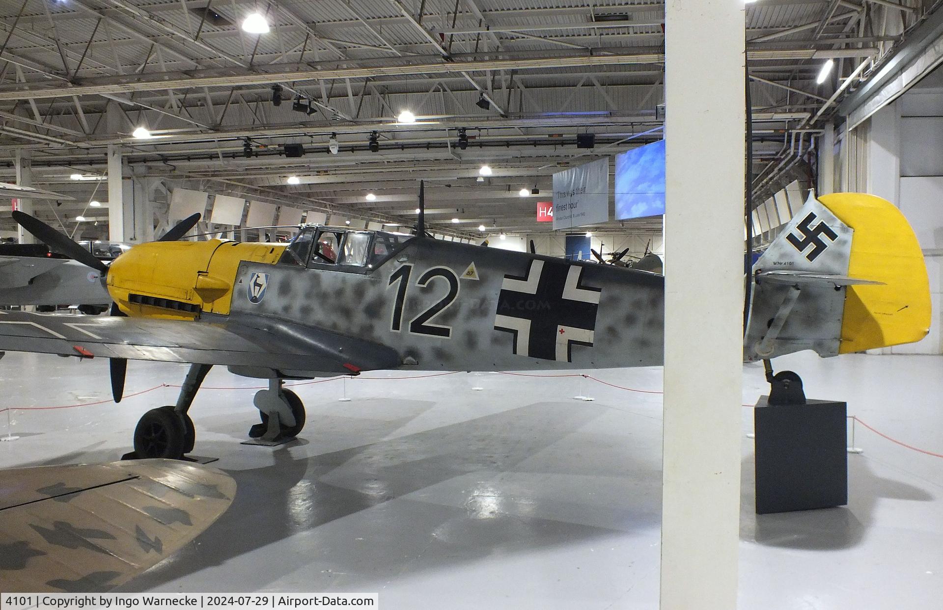 4101, 1940 Messerschmitt Bf-109E-3/B C/N 4101, Messerschmitt Bf 109E-3/B at the RAF Museum Hendon