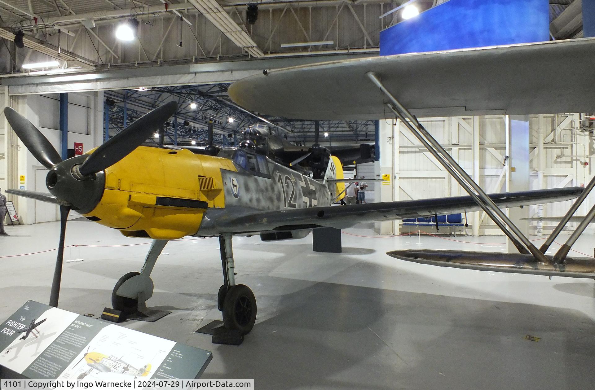 4101, 1940 Messerschmitt Bf-109E-3/B C/N 4101, Messerschmitt Bf 109E-3/B at the RAF Museum Hendon