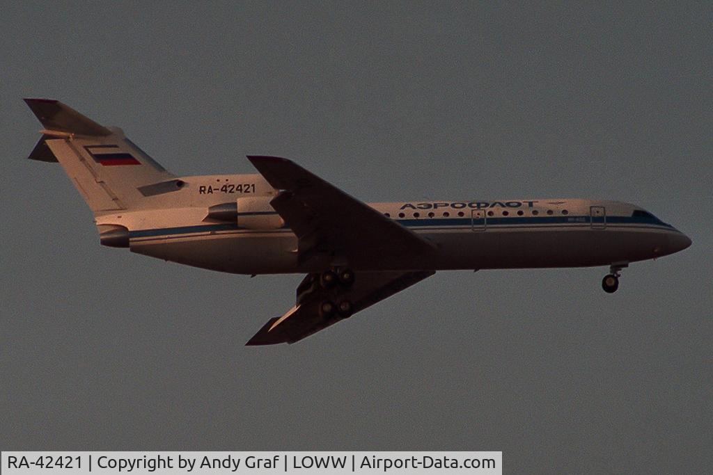 RA-42421, Yakovlev Yak-42D C/N 4520422303017, Aeroflot Y42