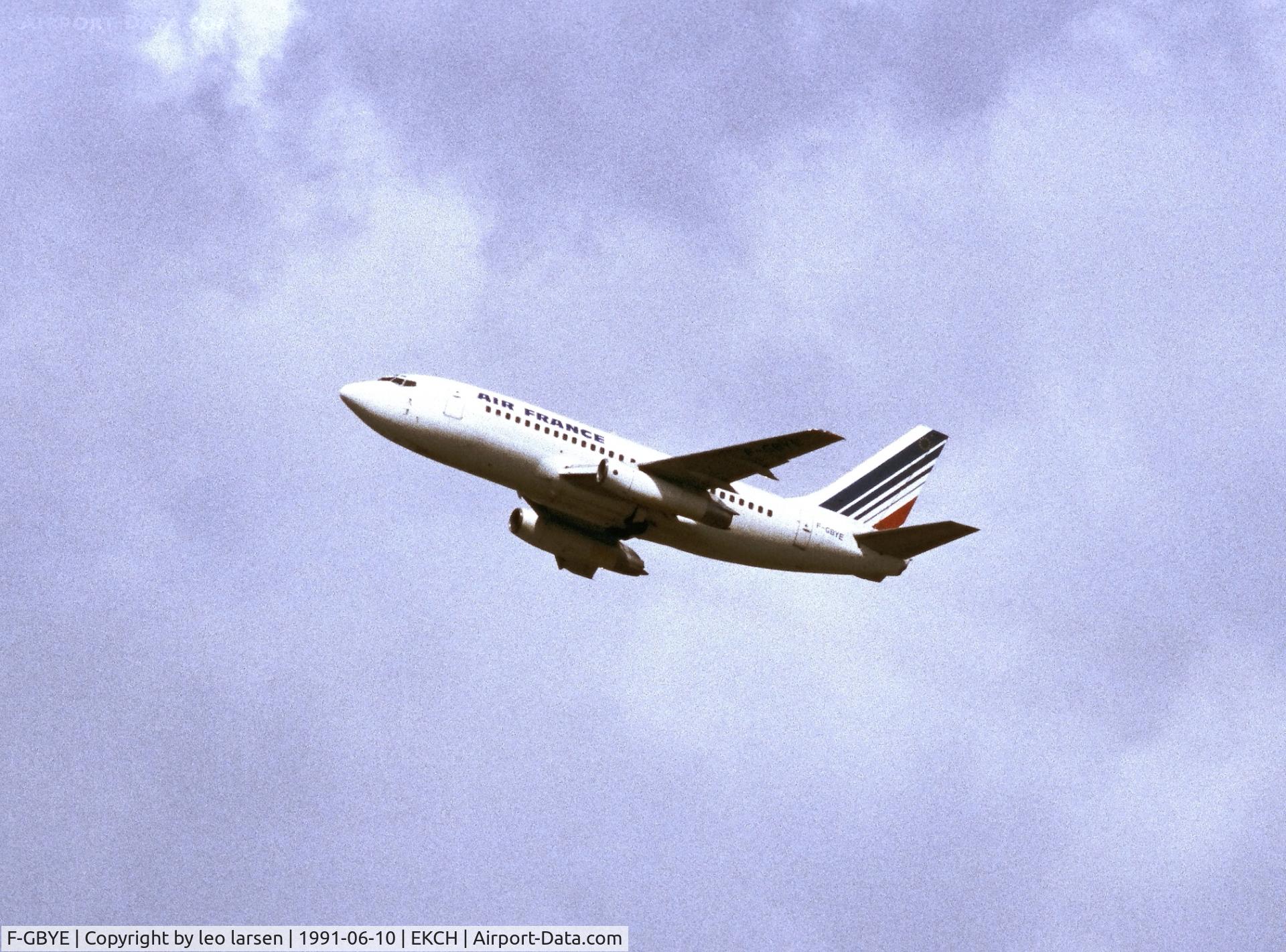 F-GBYE, 1983 Boeing 737-228 C/N 23004, Copenhagen 10.6.1991