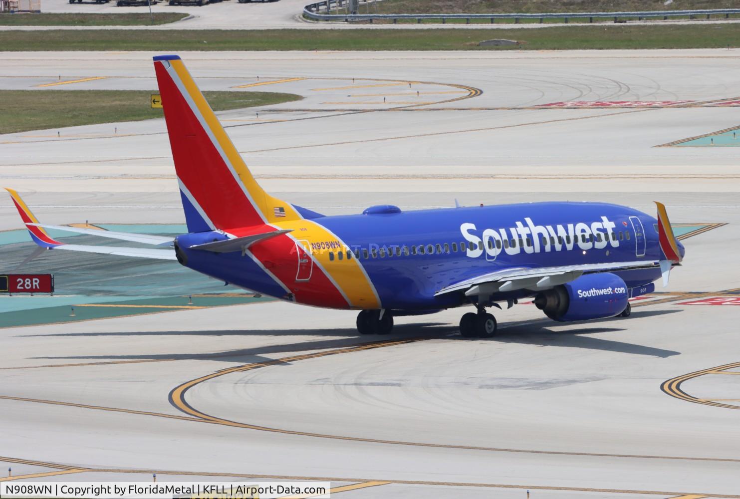 N908WN, 2008 Boeing 737-7H4 C/N 36620, SWA 737 zx fll-pls, mbpv