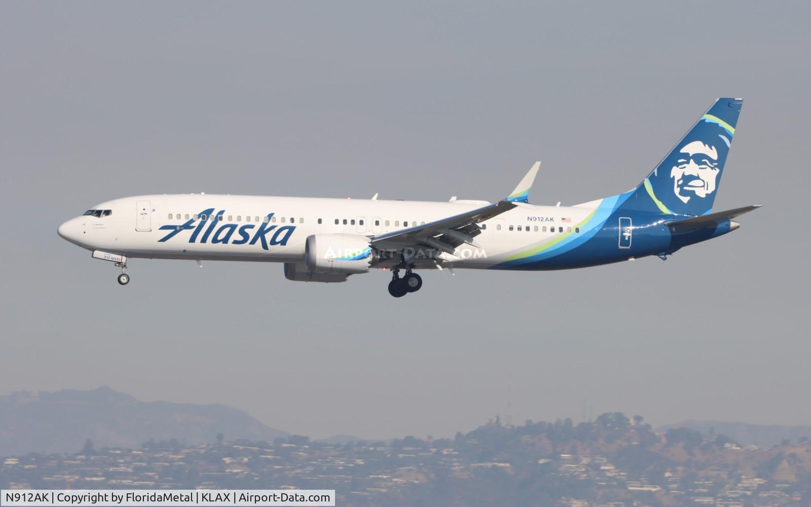 N912AK, 2023 Boeing 737-9 MAX C/N 67507, ASA 737-9 zx sfo-lax