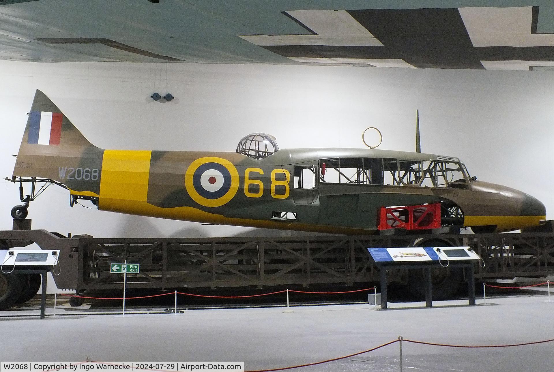 W2068, 1941 Avro 652A Anson 1 C/N Not found W2068, Avro Anson I (fuselage only) at the RAF Museum Hendon