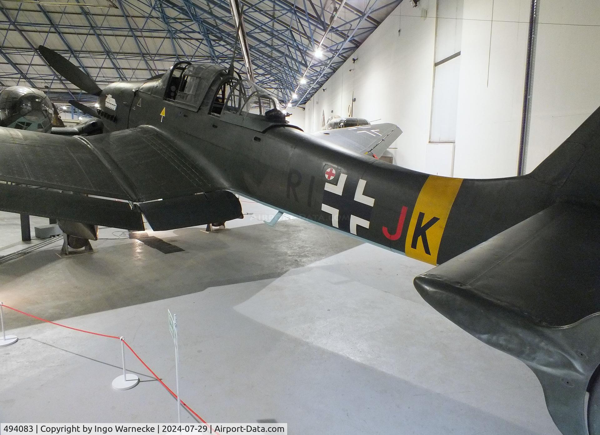 494083, 1941 Junkers Ju-87D Stuka C/N Not found 494083, Junkers Ju 87G-2 at the RAF Museum Hendon