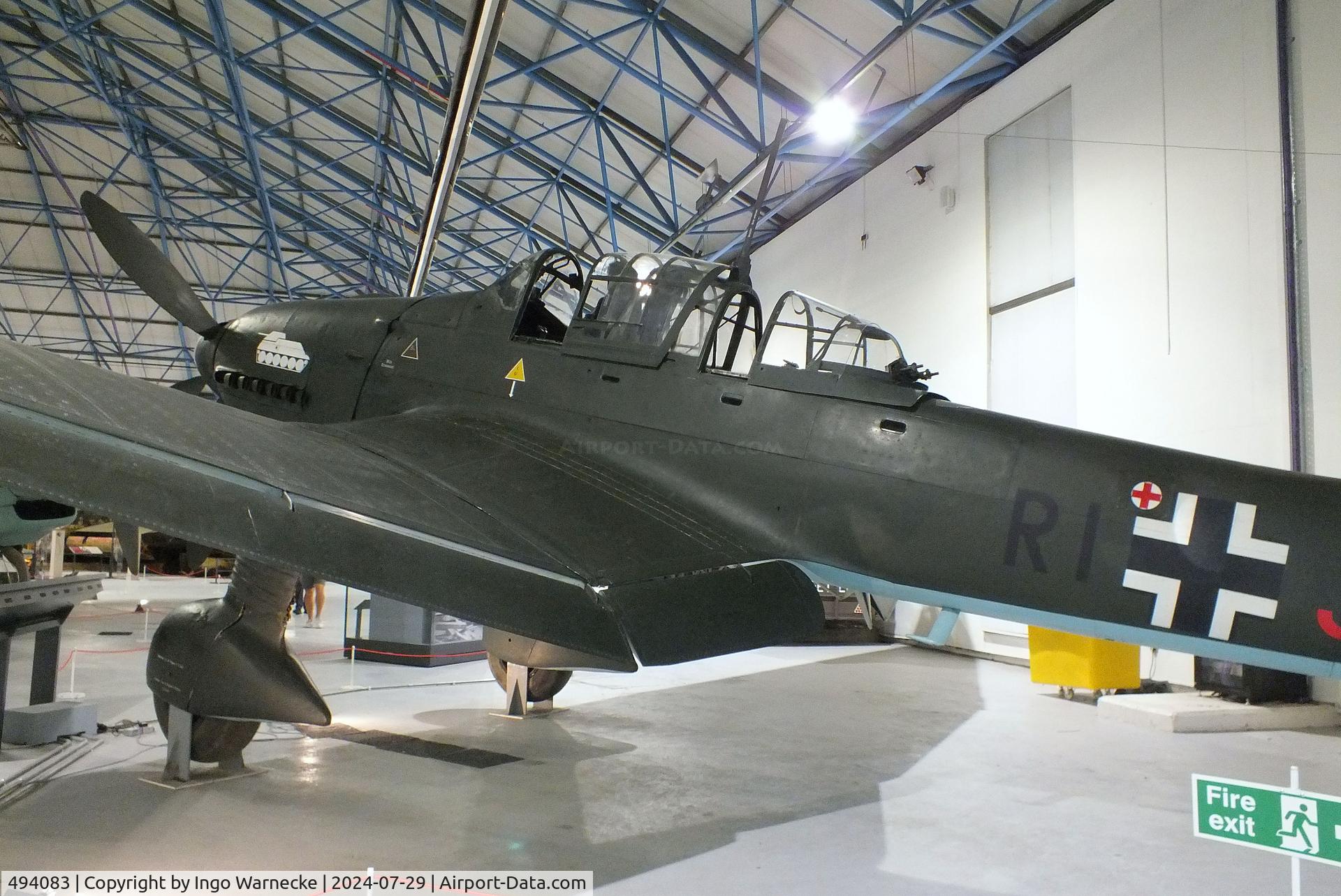 494083, 1941 Junkers Ju-87D Stuka C/N Not found 494083, Junkers Ju 87G-2 at the RAF Museum Hendon