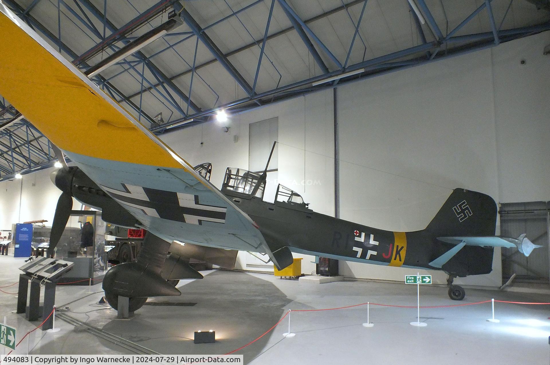 494083, 1941 Junkers Ju-87D Stuka C/N Not found 494083, Junkers Ju 87G-2 at the RAF Museum Hendon