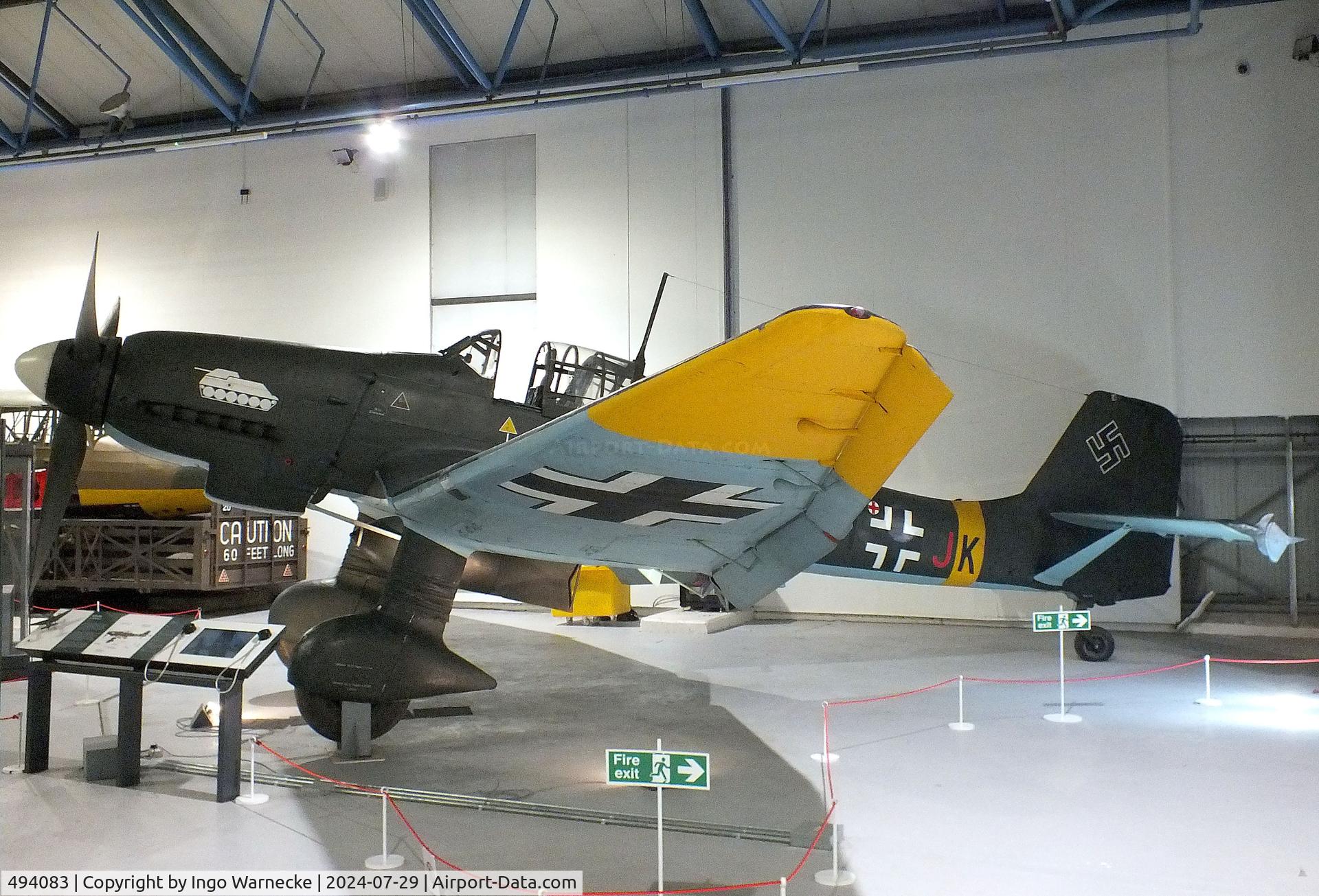 494083, 1941 Junkers Ju-87D Stuka C/N Not found 494083, Junkers Ju 87G-2 at the RAF Museum Hendon
