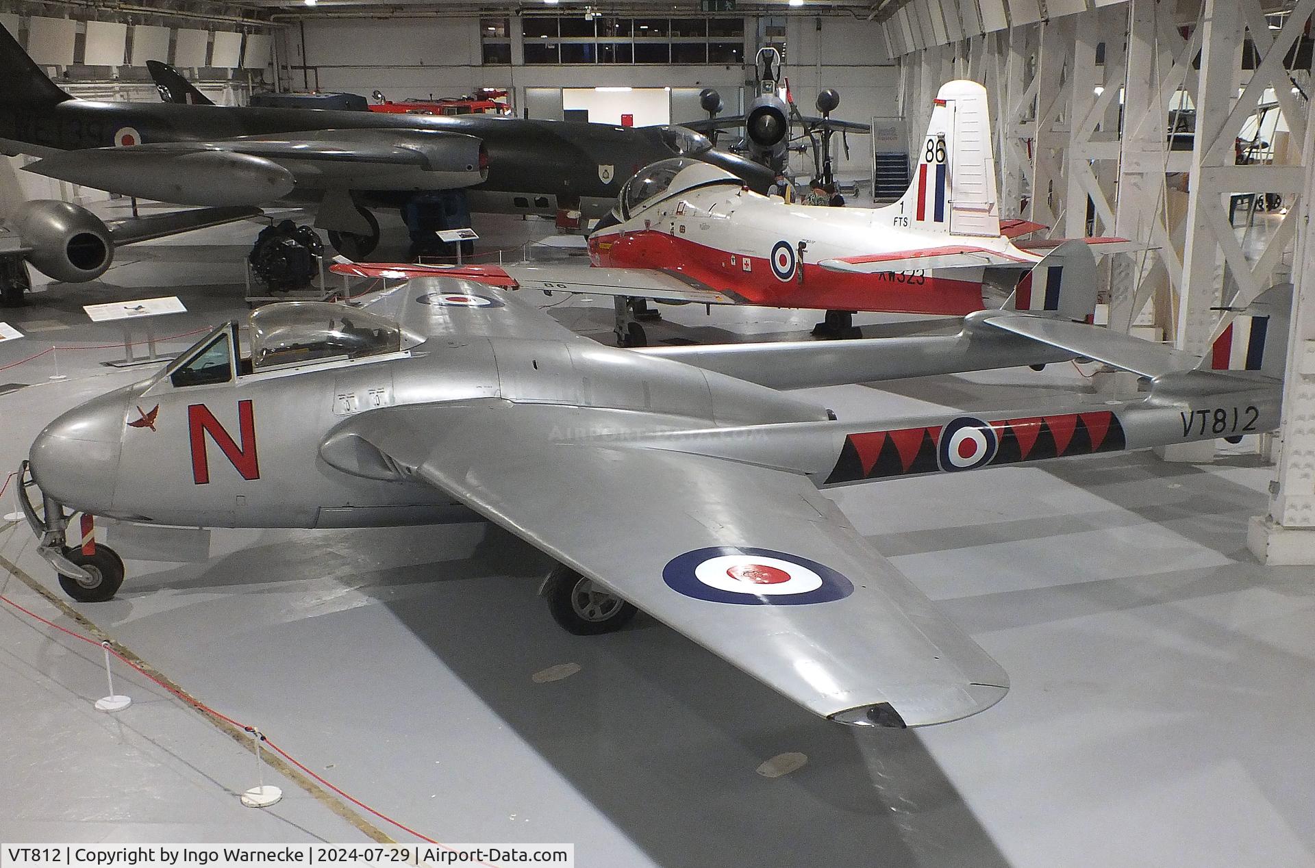 VT812, 1947 De Havilland DH-100 Vampire F.3 C/N Not found VT812, De Havilland D.H.100 Vampire F3 at the RAF Museum Hendon