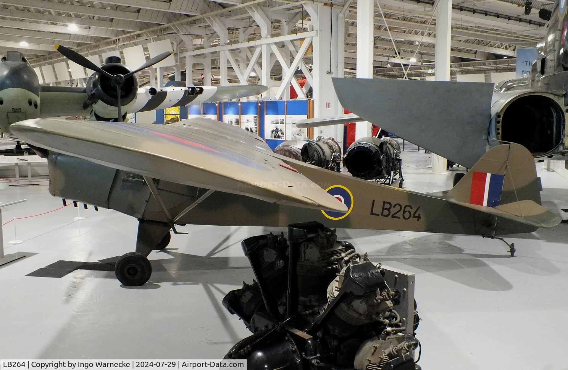 LB264, 1942 Taylorcraft Auster 1 C/N 134, Taylorcraft Auster 1 at the RAF Museum Hendon