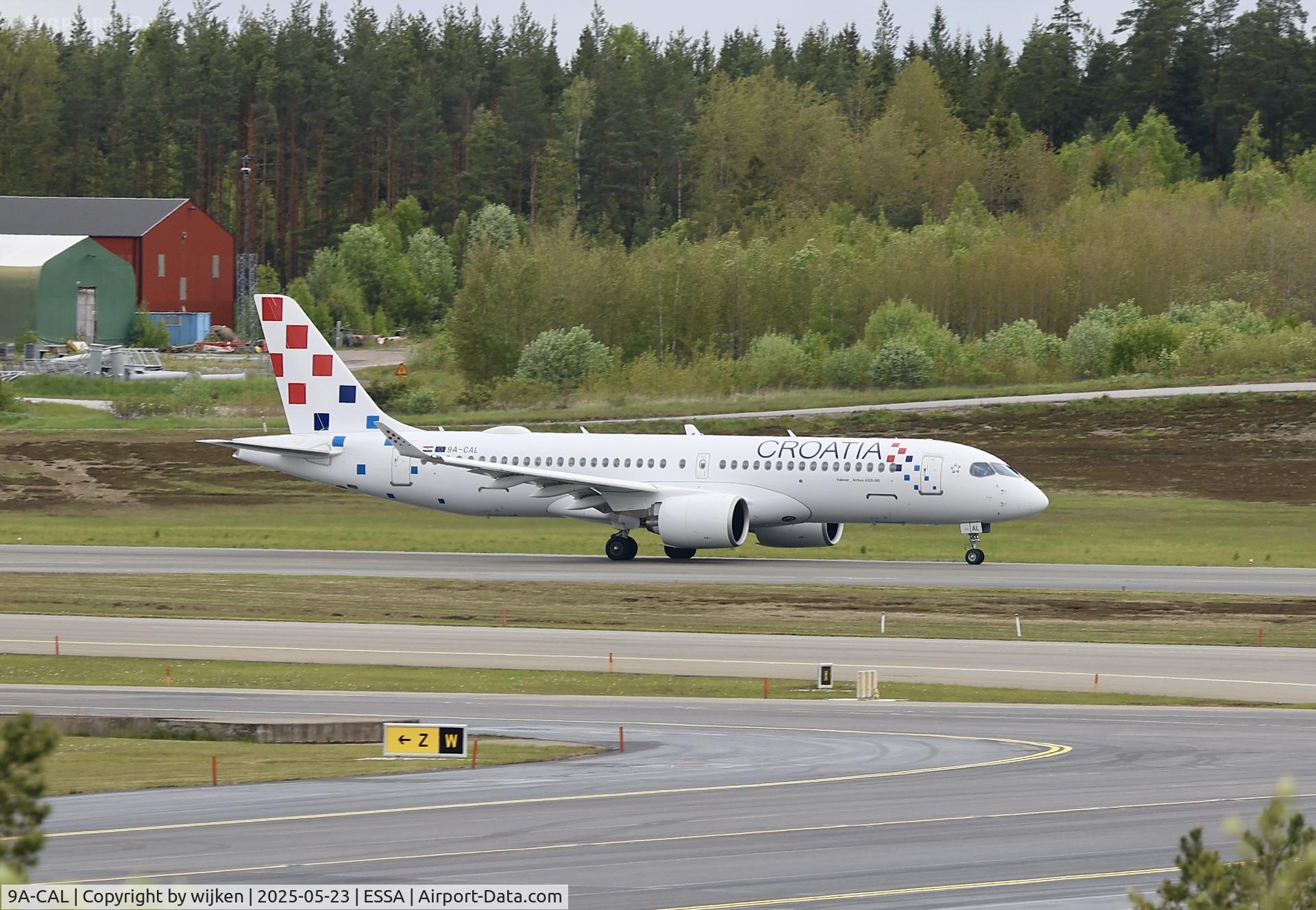 9A-CAL, 2025 Airbus A220-300 C/N 55350, Rwy 08