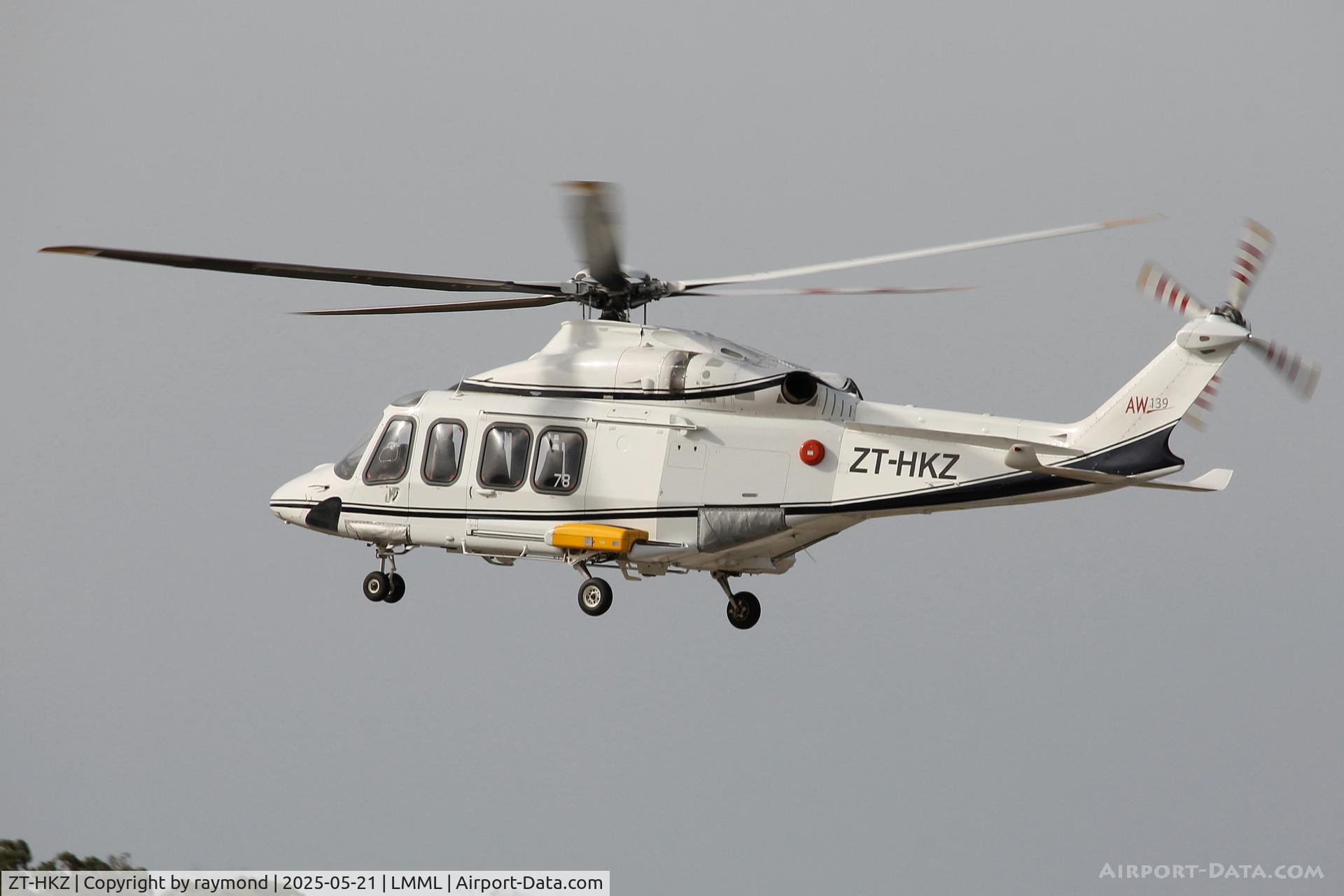 ZT-HKZ, 2015 Agusta Westland AW139 C/N 31578, Titan Helicopters Group Agusta Westland AW-139 reg ZT-HKZ lifting off RW31 from Malta.