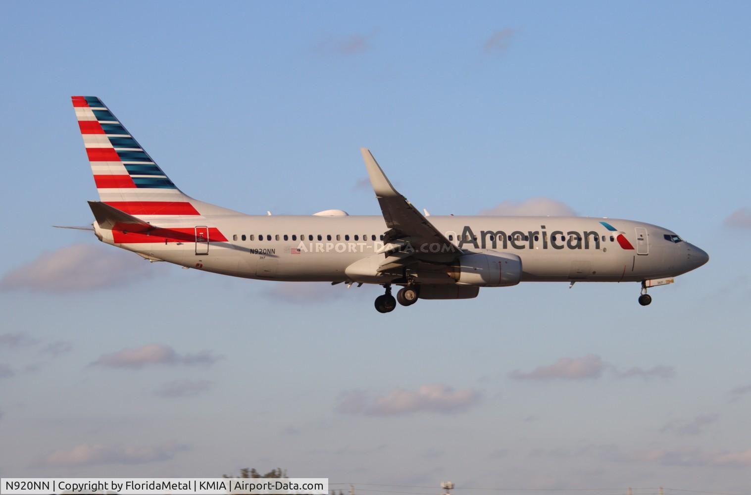 N920NN, 2013 Boeing 737-823 C/N 31165, AAL 738 zx cun, mmun-mia