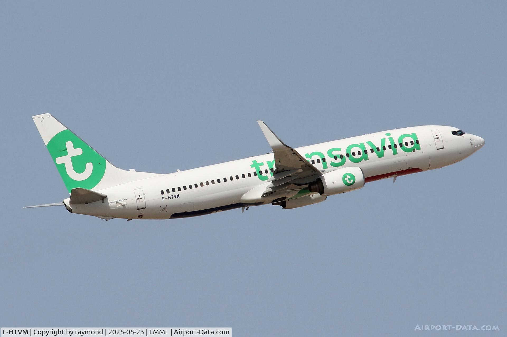 F-HTVM, 2008 Boeing 737-84P C/N 35285, Boeing 737-800 reg F-HTVM of Transavia France departing RW31 from Malta.
