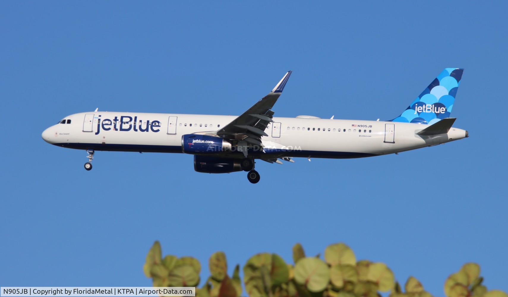 N905JB, 2013 Airbus A321-231 C/N 5854, JBU A321 zx bos-tpa