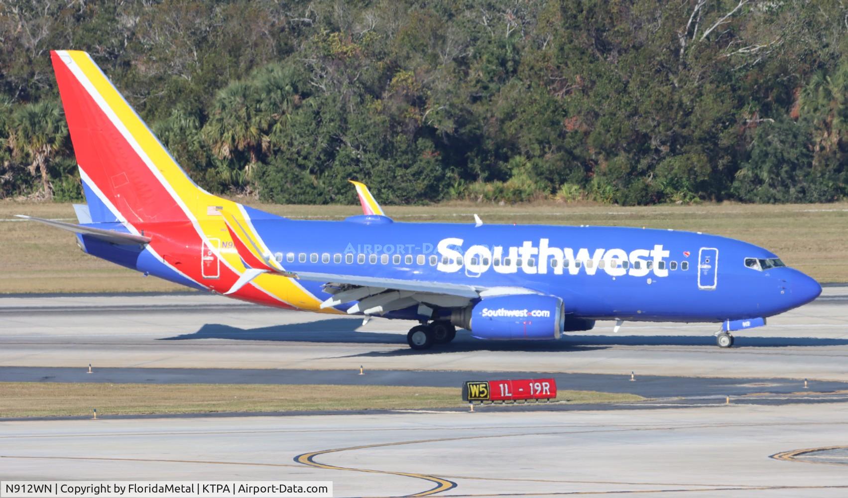 N912WN, 2008 Boeing 737-7H4 C/N 36621, SWA 737 zx dca-tpa