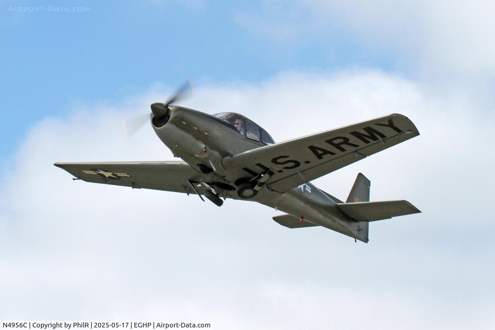 N4956C, North American Navion (NA-145) C/N NAV-4-344, N4956C '60344' 1946 North American L-17B Navion US Army Piper Fly In Popham 
