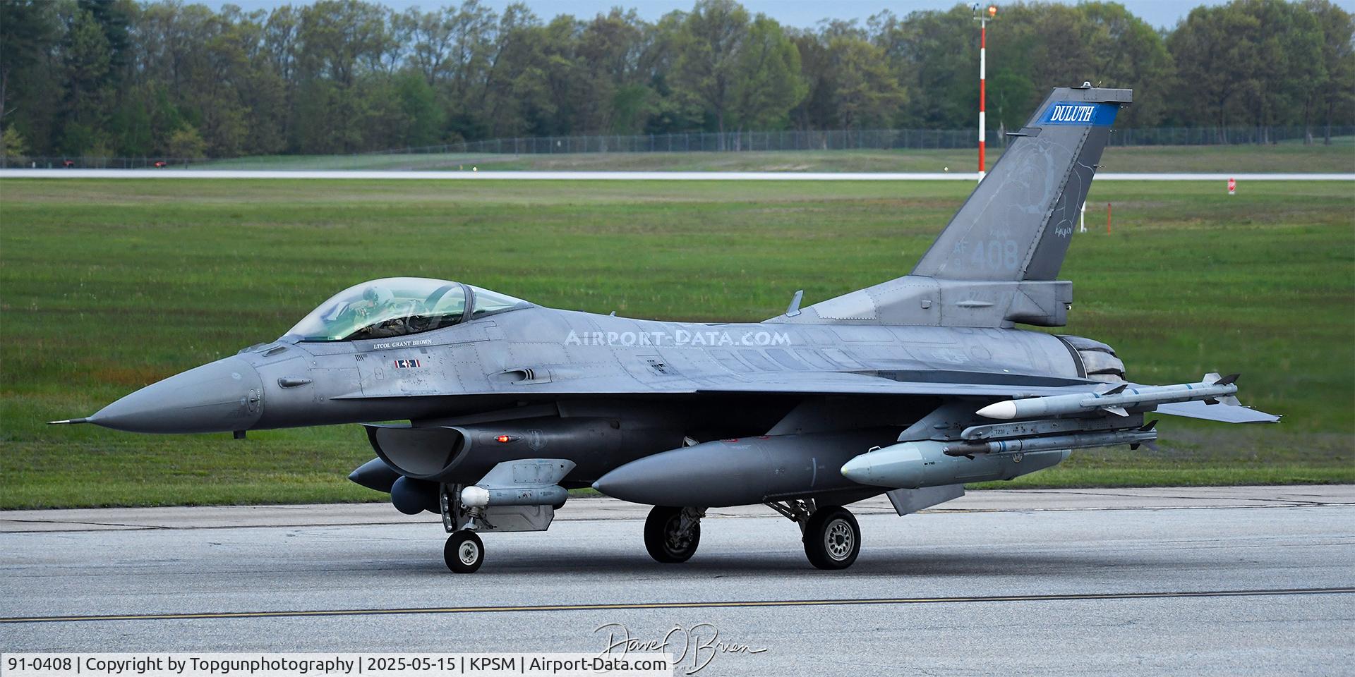 91-0408, General Dynamics F-16C Fighting Falcon C/N CC-106, TREND11 of the MN ANG