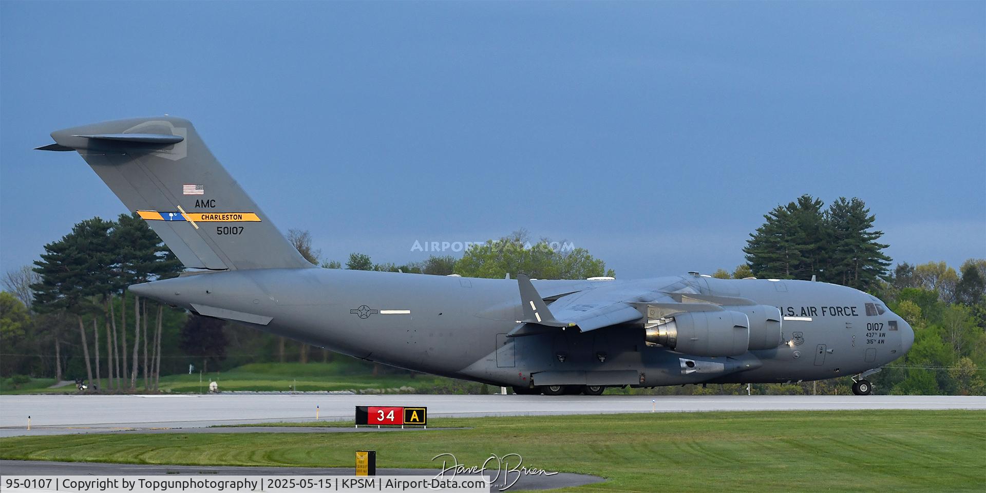 95-0107, 1995 McDonnell Douglas C-17A Globemaster III C/N P-32, REACH4130 departing RW34
