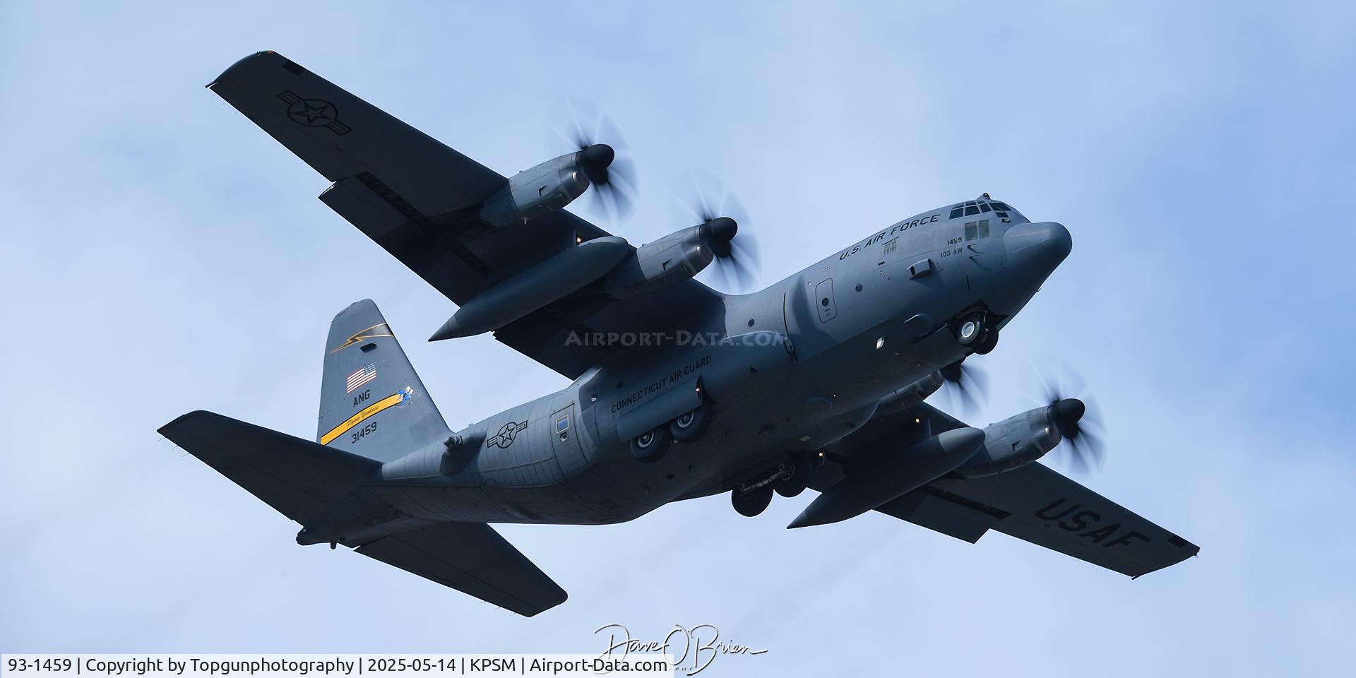 93-1459, 1993 Lockheed C-130H Hercules C/N 382-5464, YANKEE31 works RW16
