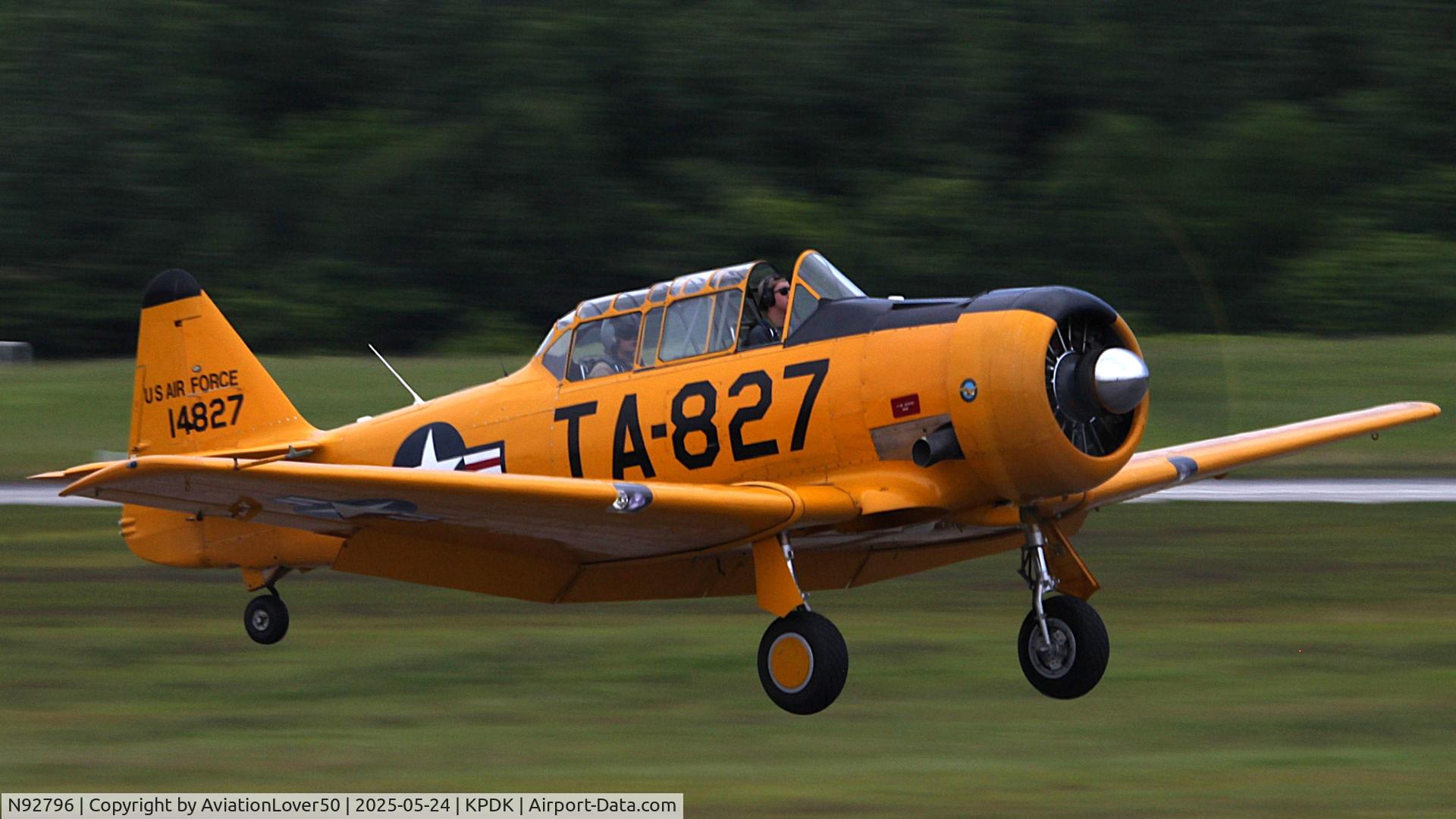 N92796, 1951 North American AT-6G Texan C/N 182-514 (51-14827), AT-6G