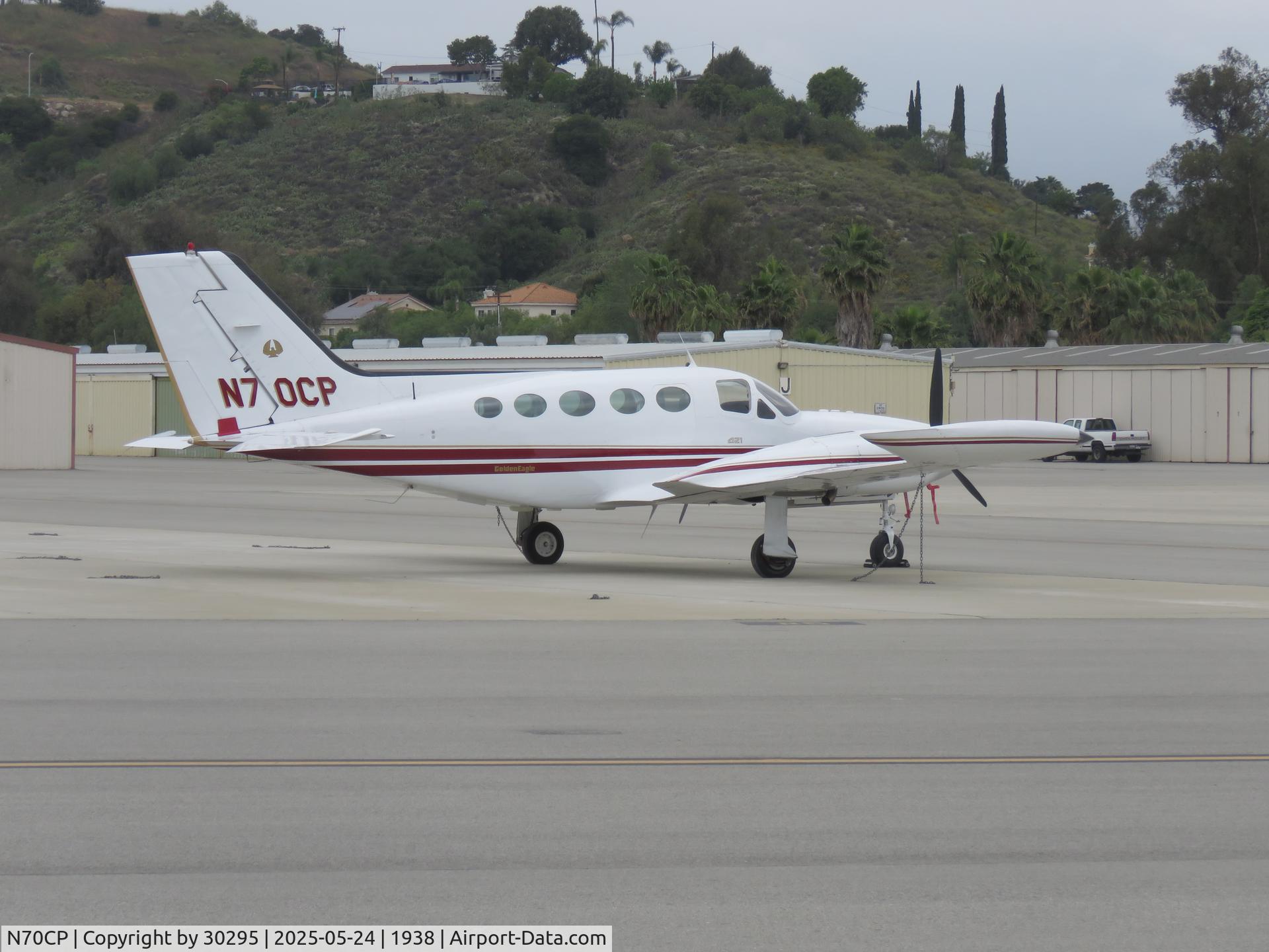 N70CP, 1975 Cessna 421B Golden Eagle C/N 421B0950, Parked