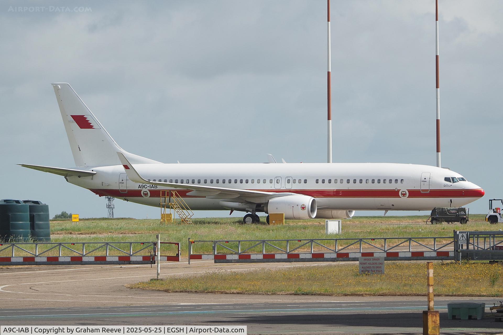 A9C-IAB, 2015 Boeing 737-86J C/N 37750, Parked at Norwich.