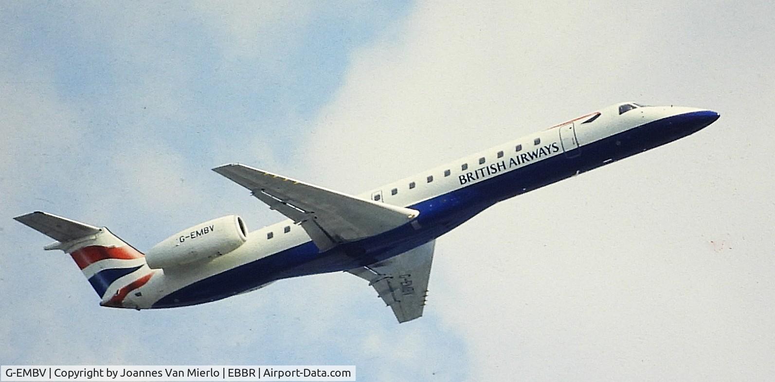 G-EMBV, 2001 Embraer EMB-145EU (ERJ-145EU) C/N 145482, ex-slide