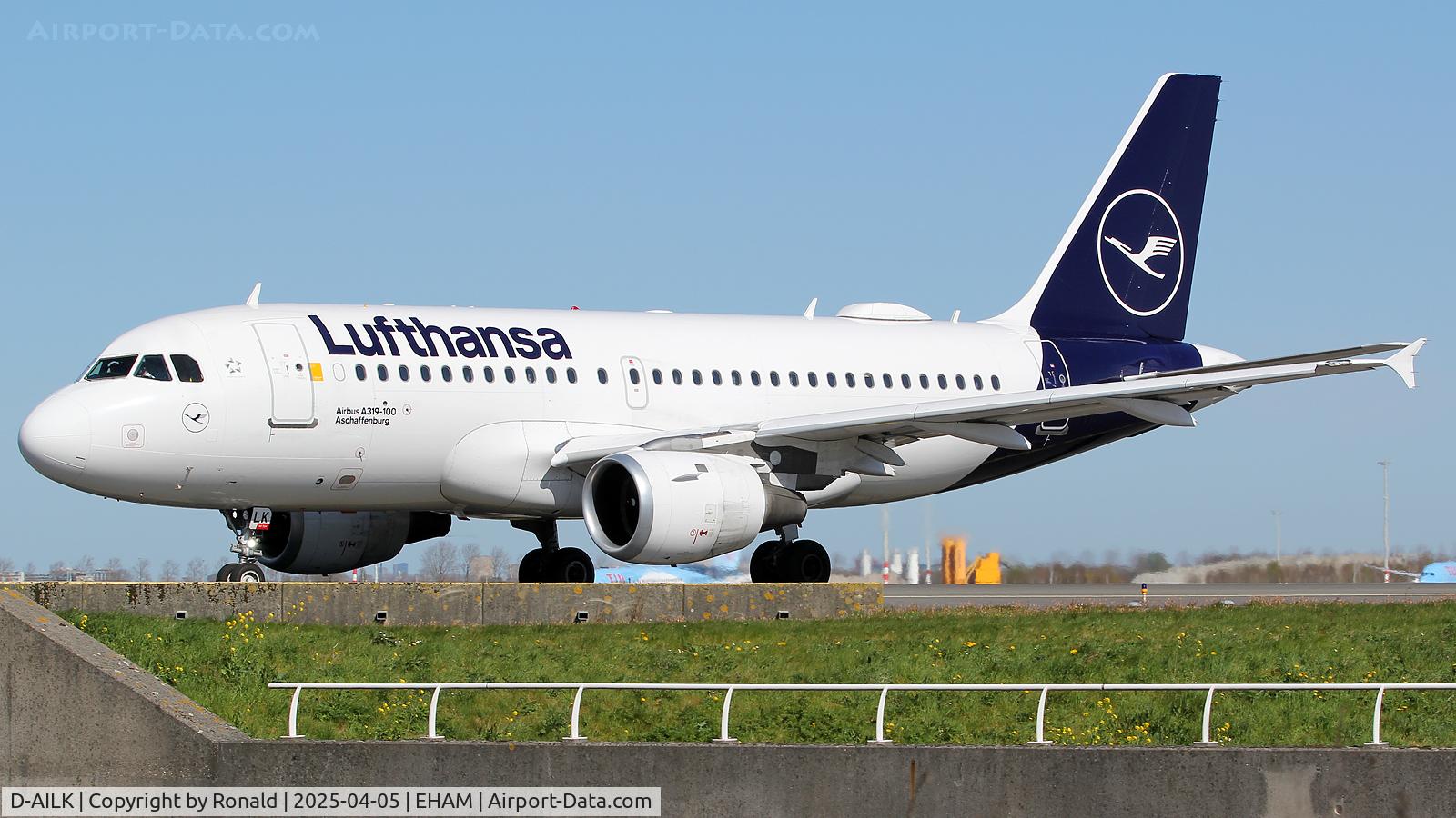 D-AILK, 1997 Airbus A319-114 C/N 679, at eham