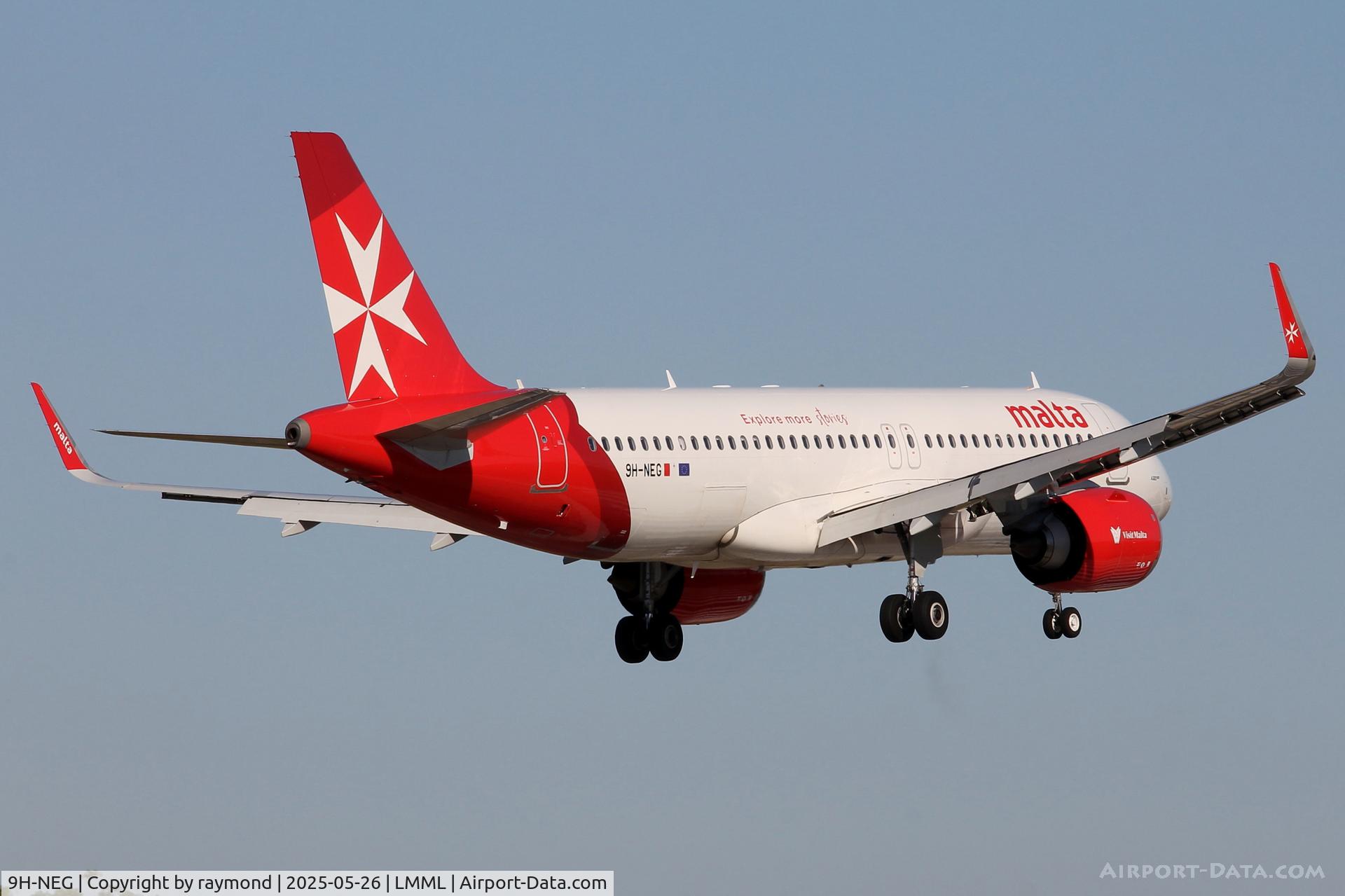 9H-NEG, 2024 Airbus A320-251N C/N 12182, Airbus 320Neo reg 9H-NEG ok KM Malta Airlines on final approach to land on RW31 in Malta.