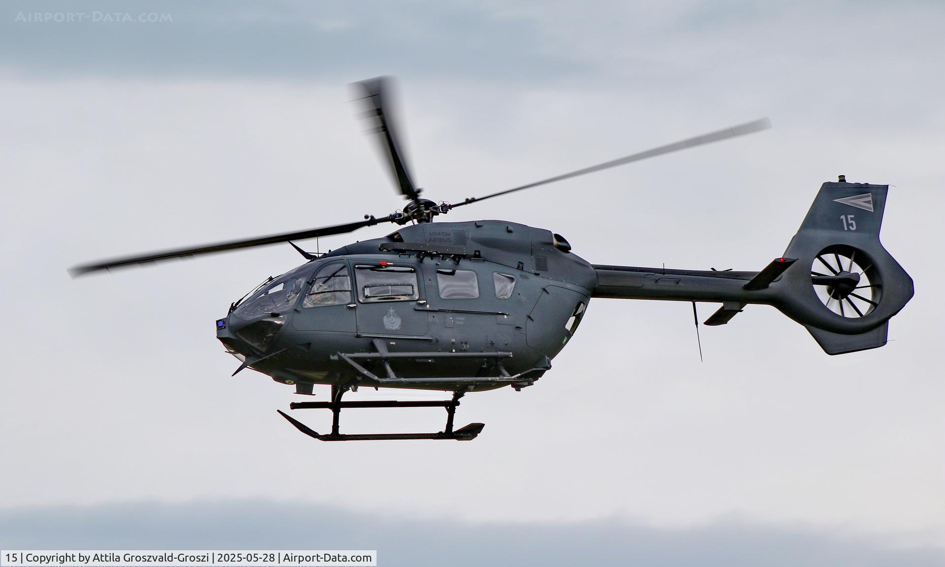 15, 2019 Airbus Helicopters H-145M C/N 20336, Training mission flight, over the range, Szentkirályszabadja-Veszprém, Hungary
