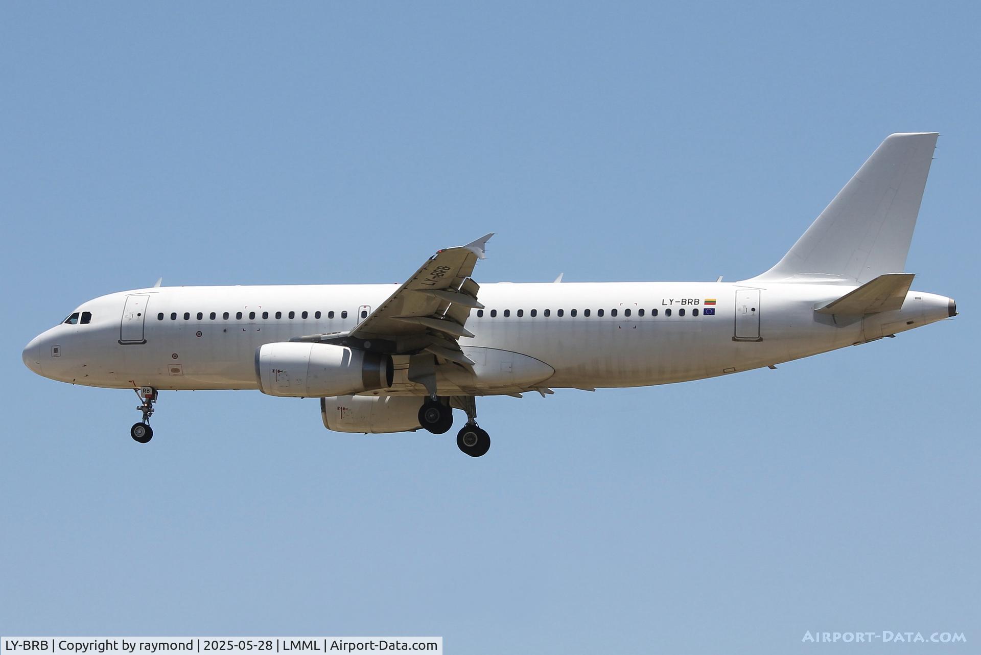 LY-BRB, 2004 Airbus A320-232 C/N 2108, Airbus A320-232 reg LY-BRB of Heston Airlines landing in Malta.