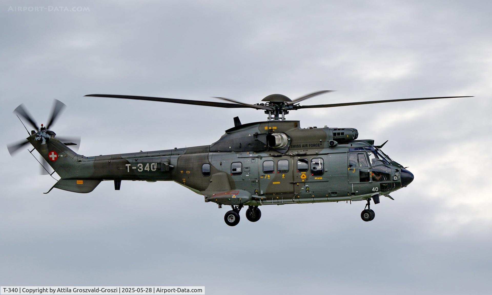 T-340, 2002 Eurocopter AS-532UL Cougar C/N 2554/MIS025, Training mission flight, over the range, Szentkirályszabadja-Veszprém, Hungary