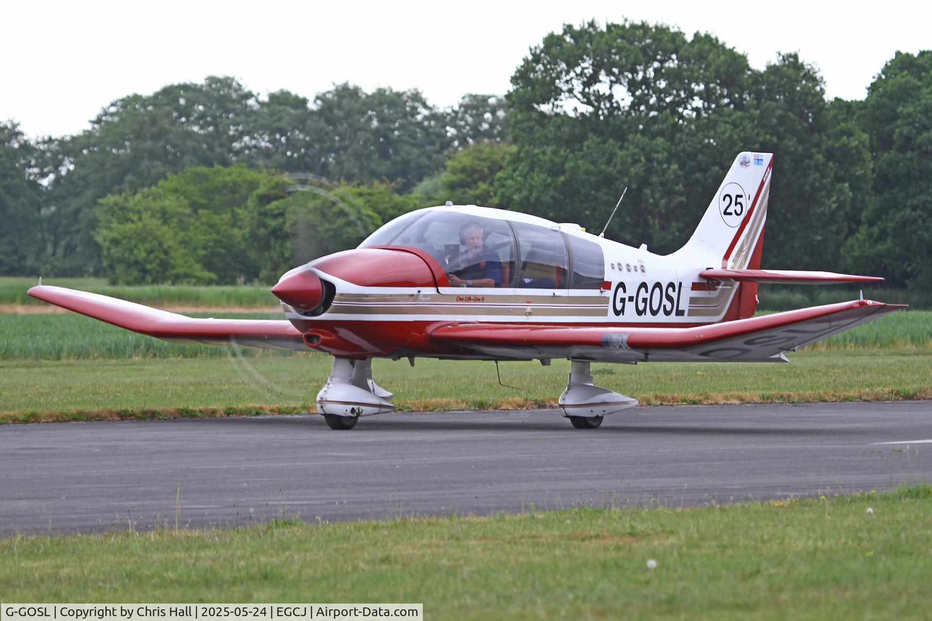 G-GOSL, 1990 Robin DR-400-180 Regent Regent C/N 1974, RRRA British Air Racing Championship Ginger Lacey Trophy race. Sherburn - in - Elmet