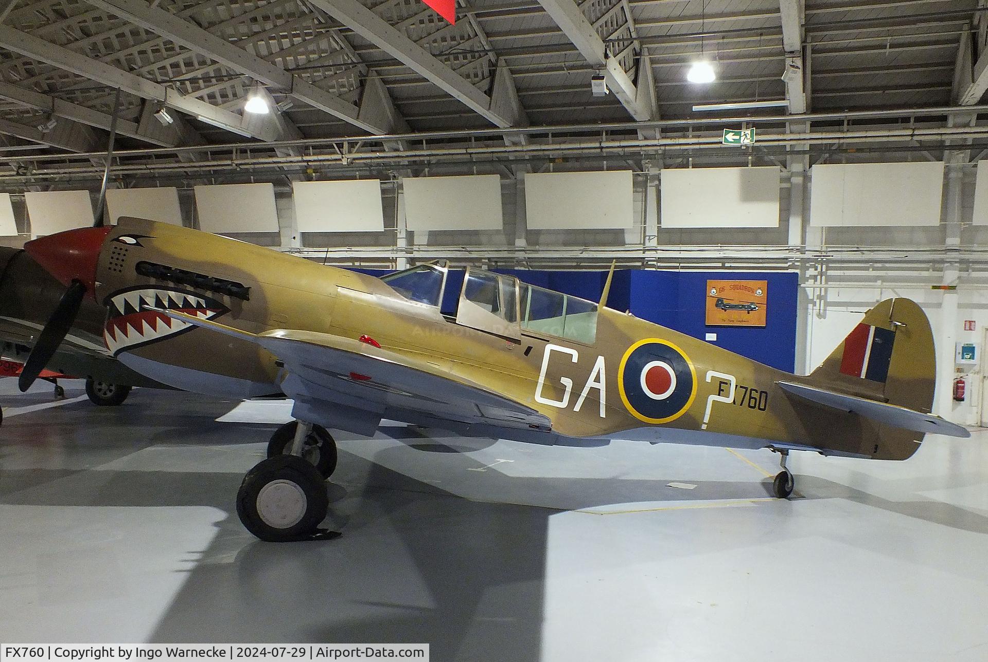 FX760, Curtiss Kittyhawk IV C/N 33840, Curtiss P-40N-15-CU Warhawk at the RAF Museum Hendon