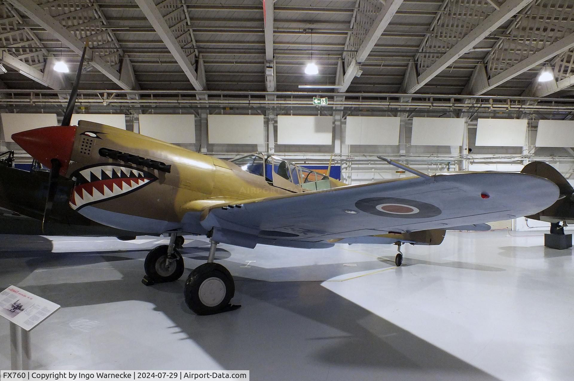 FX760, Curtiss Kittyhawk IV C/N 33840, Curtiss P-40N-15-CU Warhawk at the RAF Museum Hendon