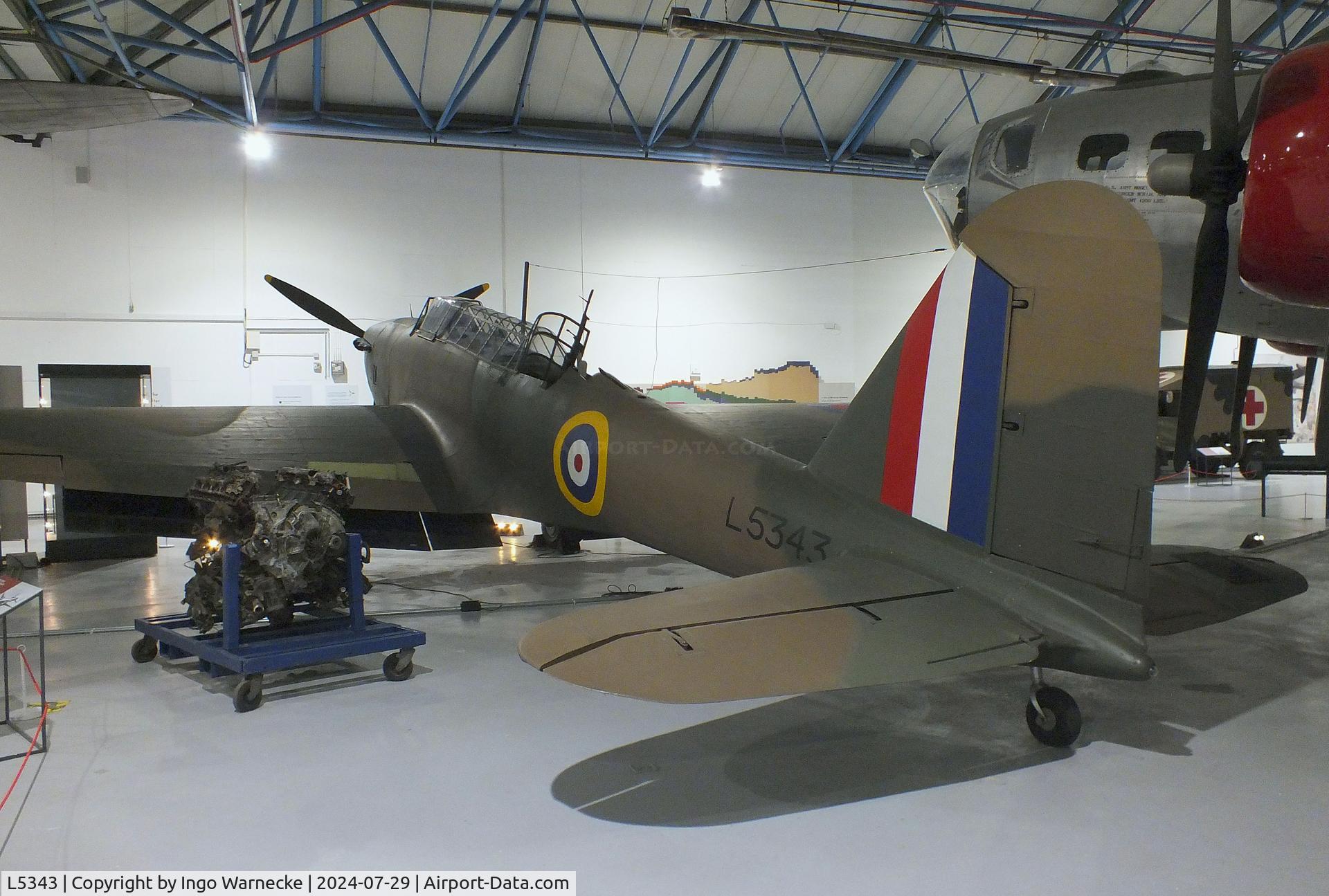 L5343, 1939 Fairey Battle I C/N L5343, Fairey Battle I (containing parts from L5340) at the RAF Museum Hendon