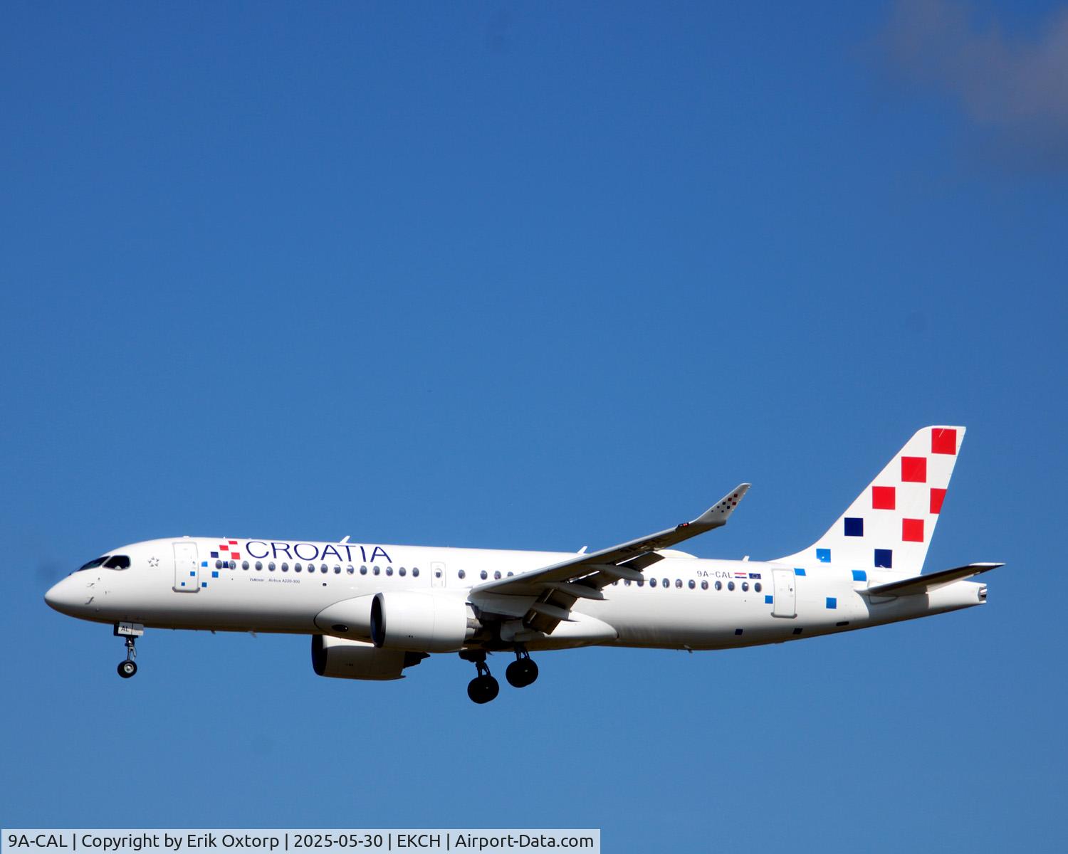 9A-CAL, 2025 Airbus A220-300 C/N 55350, 9A-CAL landing rw 22L