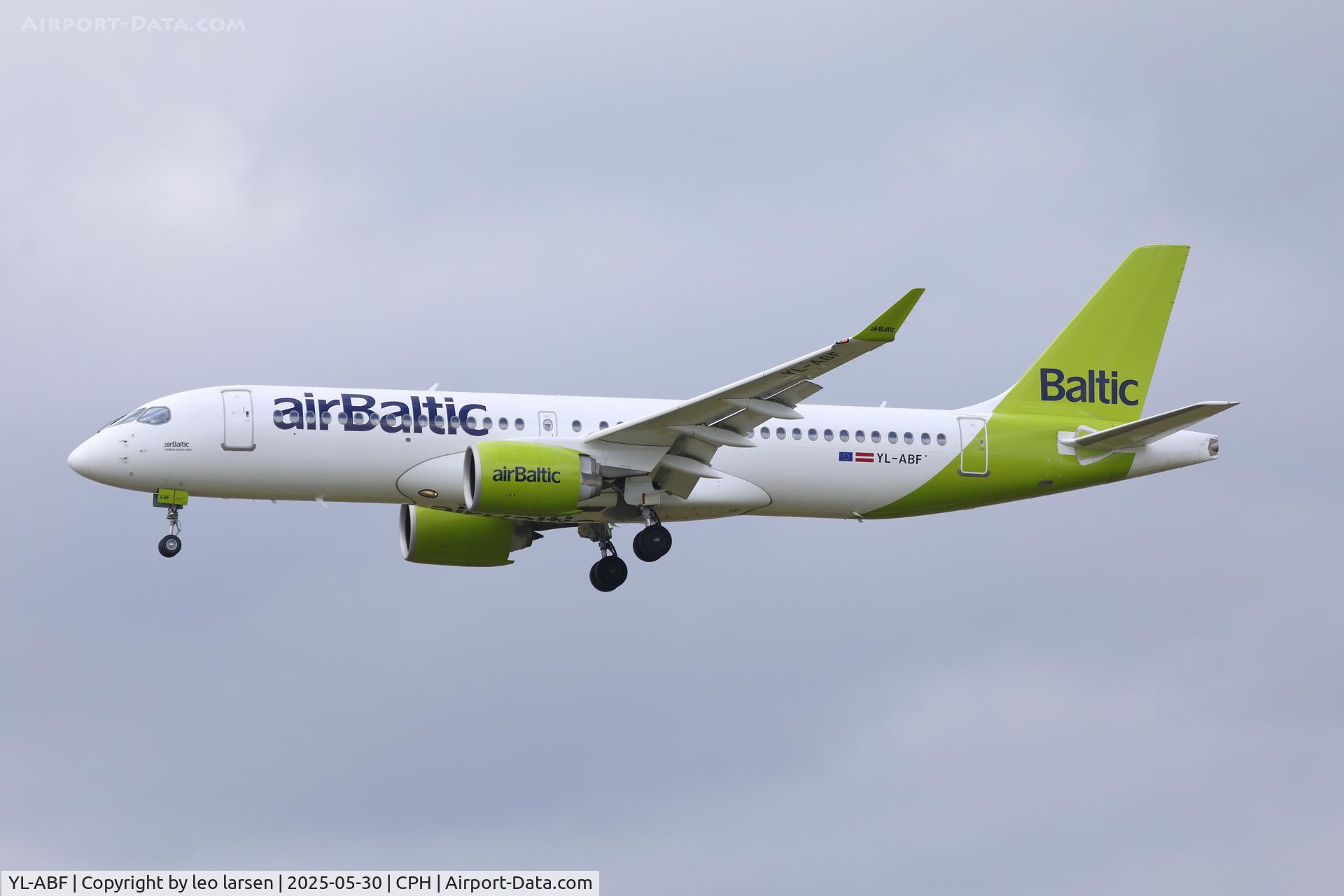 YL-ABF, 2021 Airbus A220-300 C/N 55133, Copenhagen 30.5.2025
