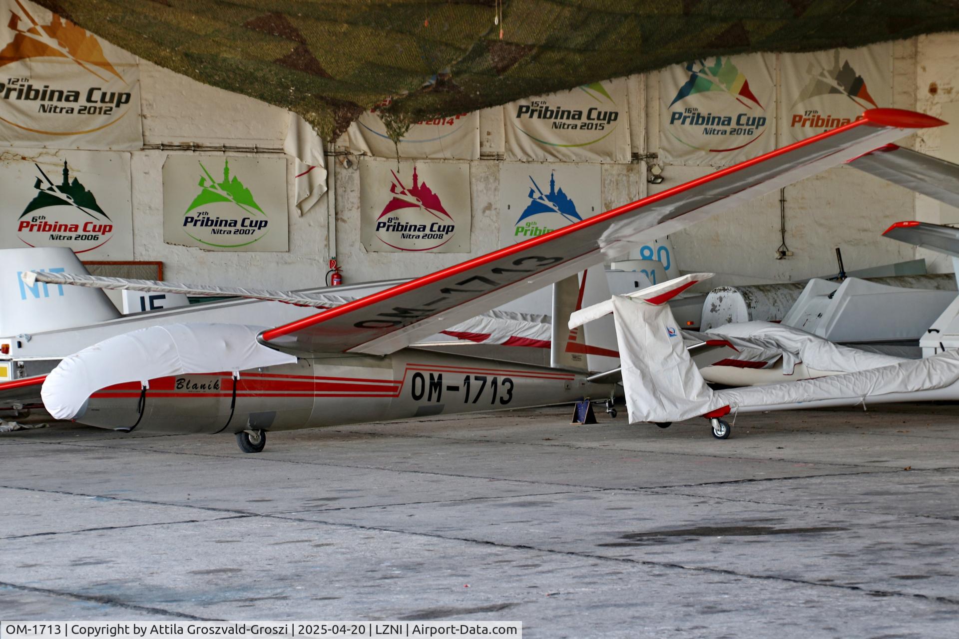 OM-1713, Let L-13 Blanik C/N 817403, LZNI - Nitra Airport, Slovakia - Pribina Cup 2025. Out of competition.