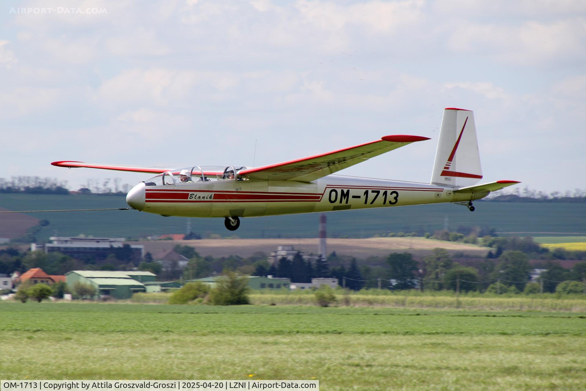 OM-1713, Let L-13 Blanik C/N 817403, LZNI - Nitra Airport, Slovakia - Pribina Cup 2025. Out of competition.