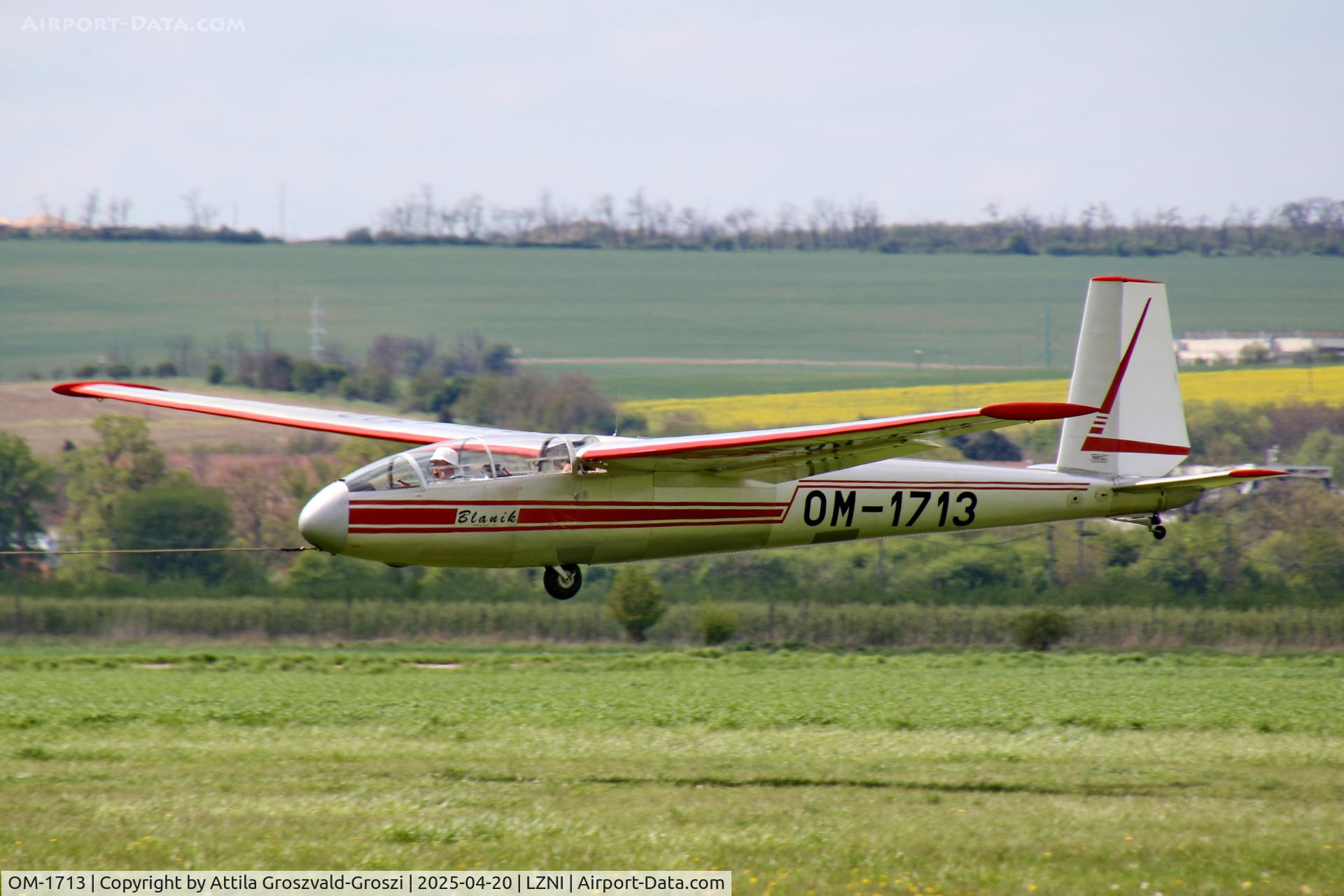 OM-1713, Let L-13 Blanik C/N 817403, LZNI - Nitra Airport, Slovakia - Pribina Cup 2025. Out of competition.