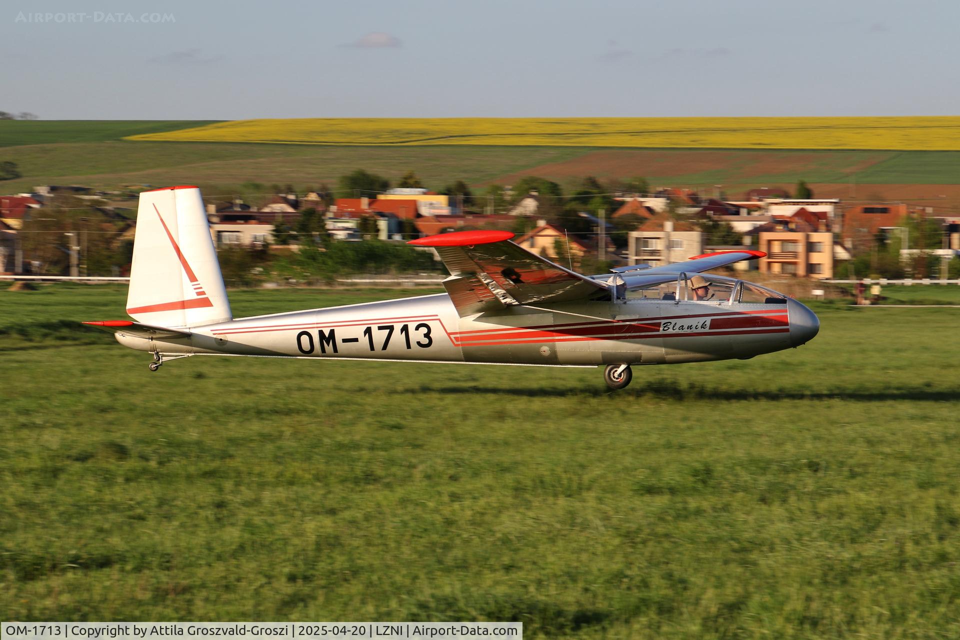 OM-1713, Let L-13 Blanik C/N 817403, LZNI - Nitra Airport, Slovakia - Pribina Cup 2025. Out of competition.
