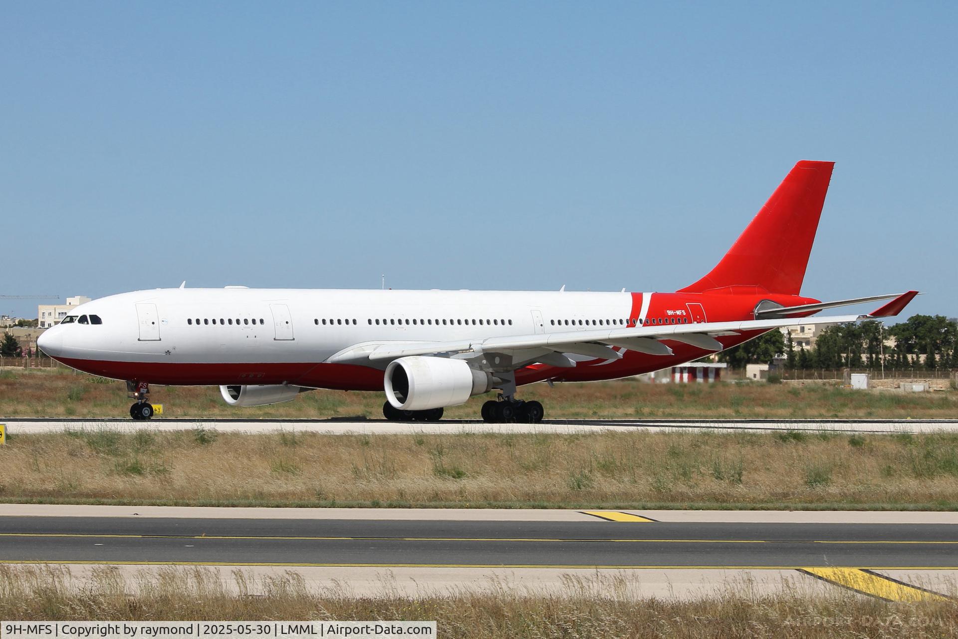 9H-MFS, 2005 Airbus A330-203 C/N 700, Airbus A330-203 reg 9H-MFS of HiFly Malta taxying on the runway at Malta.
