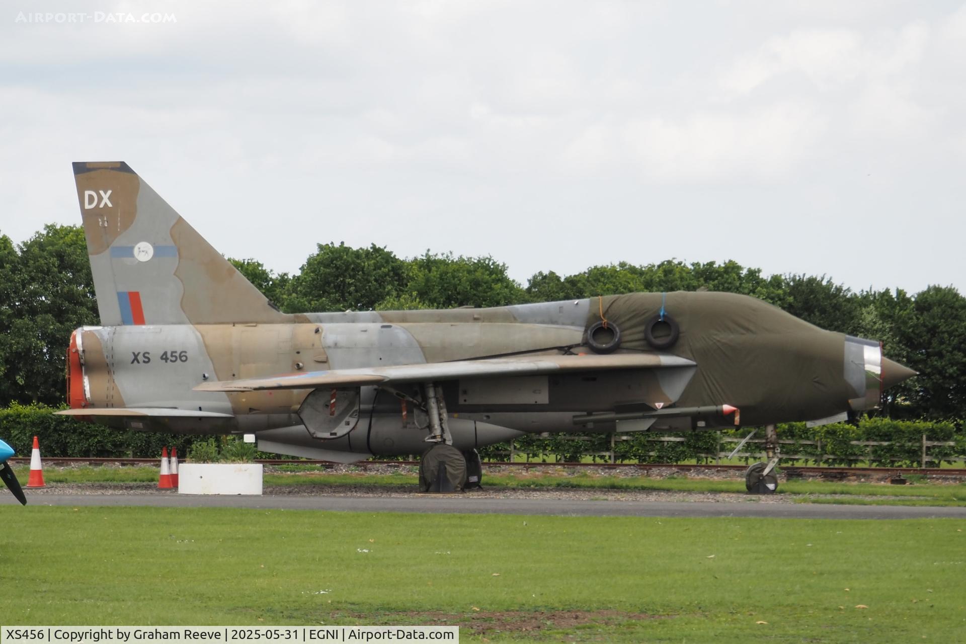 XS456, 1965 English Electric Lightning T.5 C/N 95016, On display at Skegness.