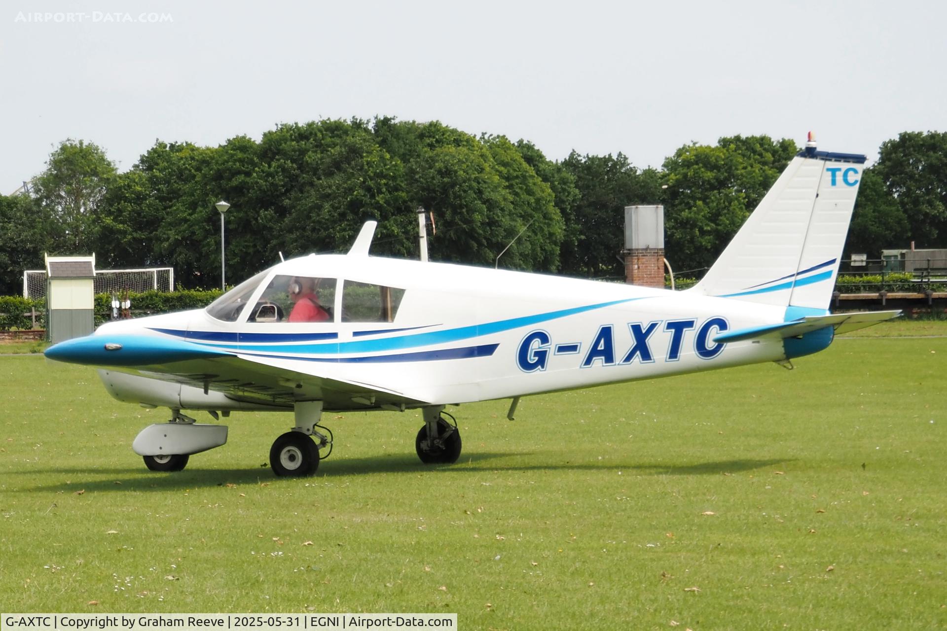 G-AXTC, 1969 Piper PA-28-140 Cherokee C/N 28-26265, Just landed at Skegness.